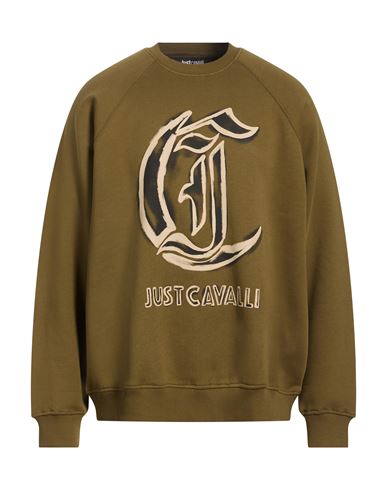 Man Sweatshirt Military green Size M Cotton