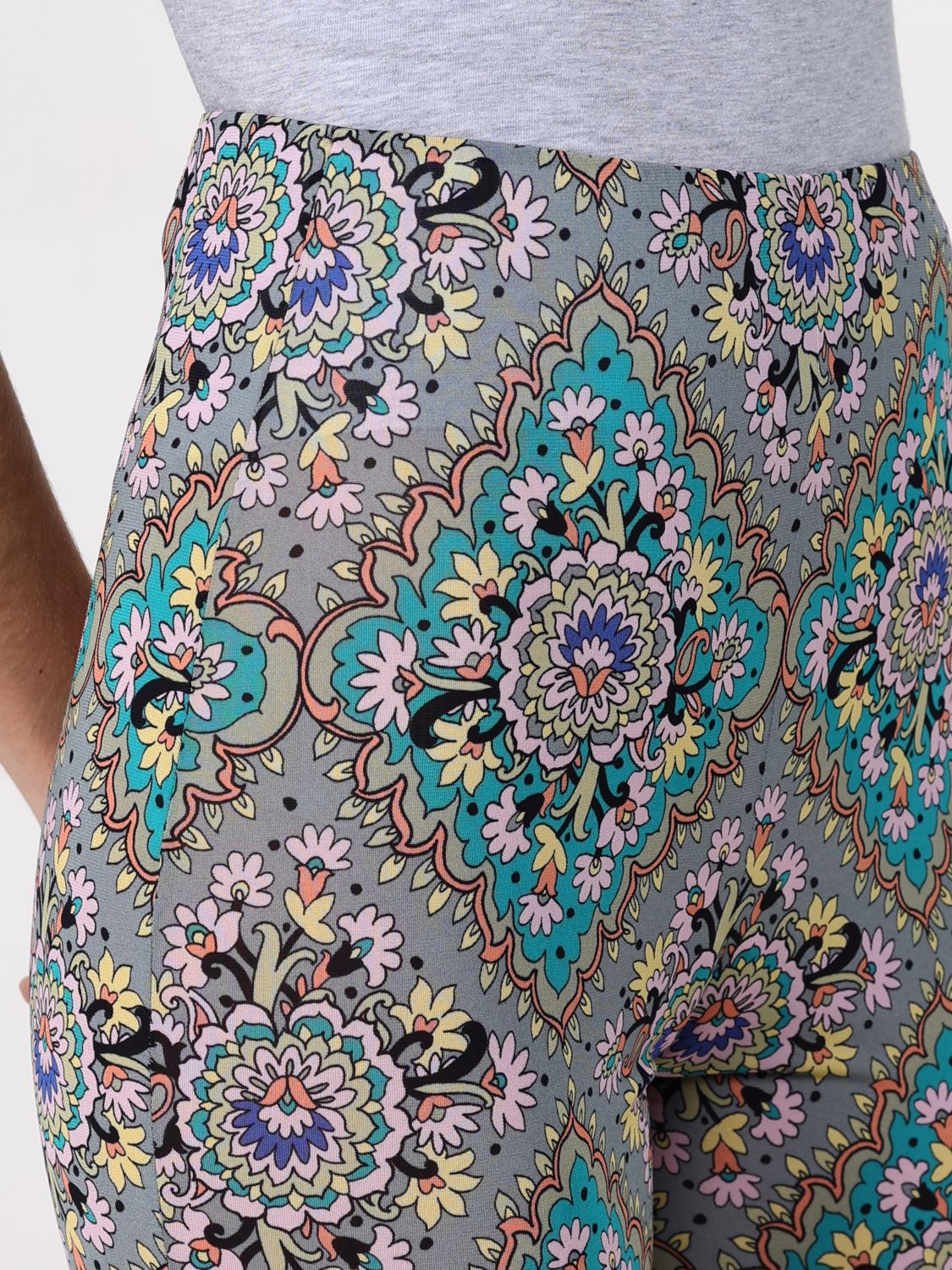 Floral-print trousers - Grey
