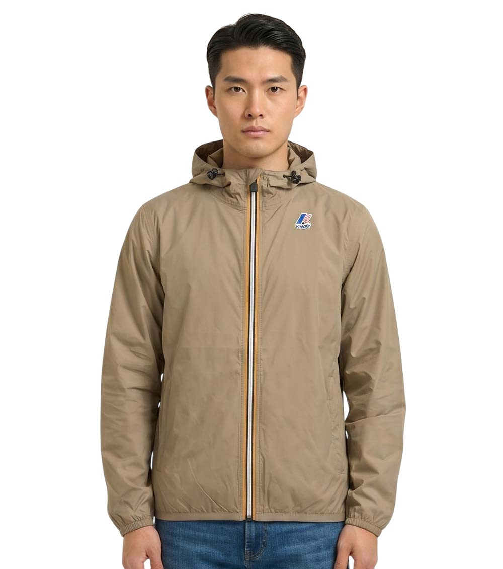 Beige Logo Hood Jacket