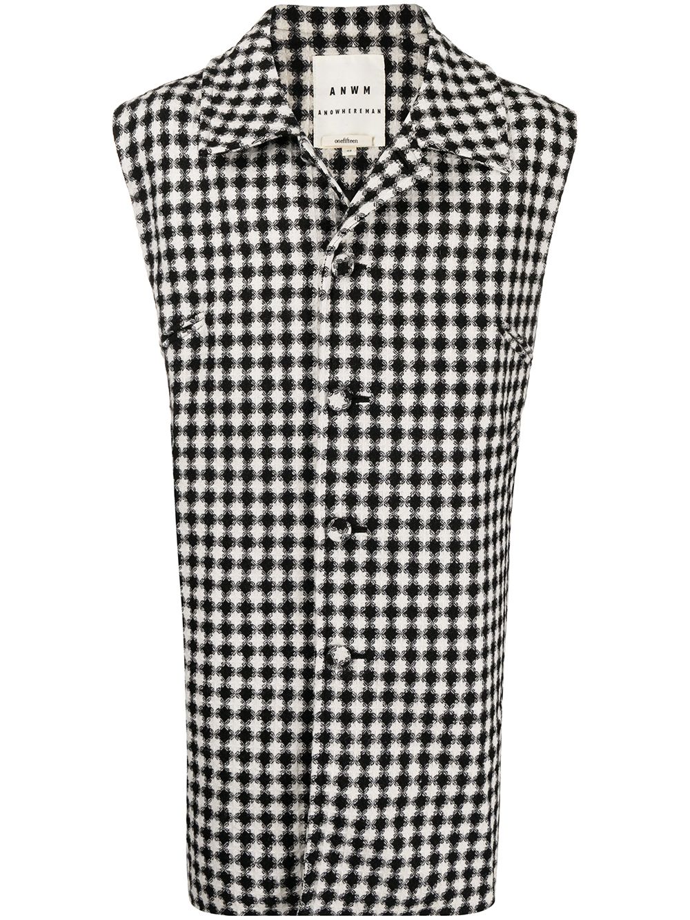 X ANOWHEREMAN geometric-print gilet - Black
