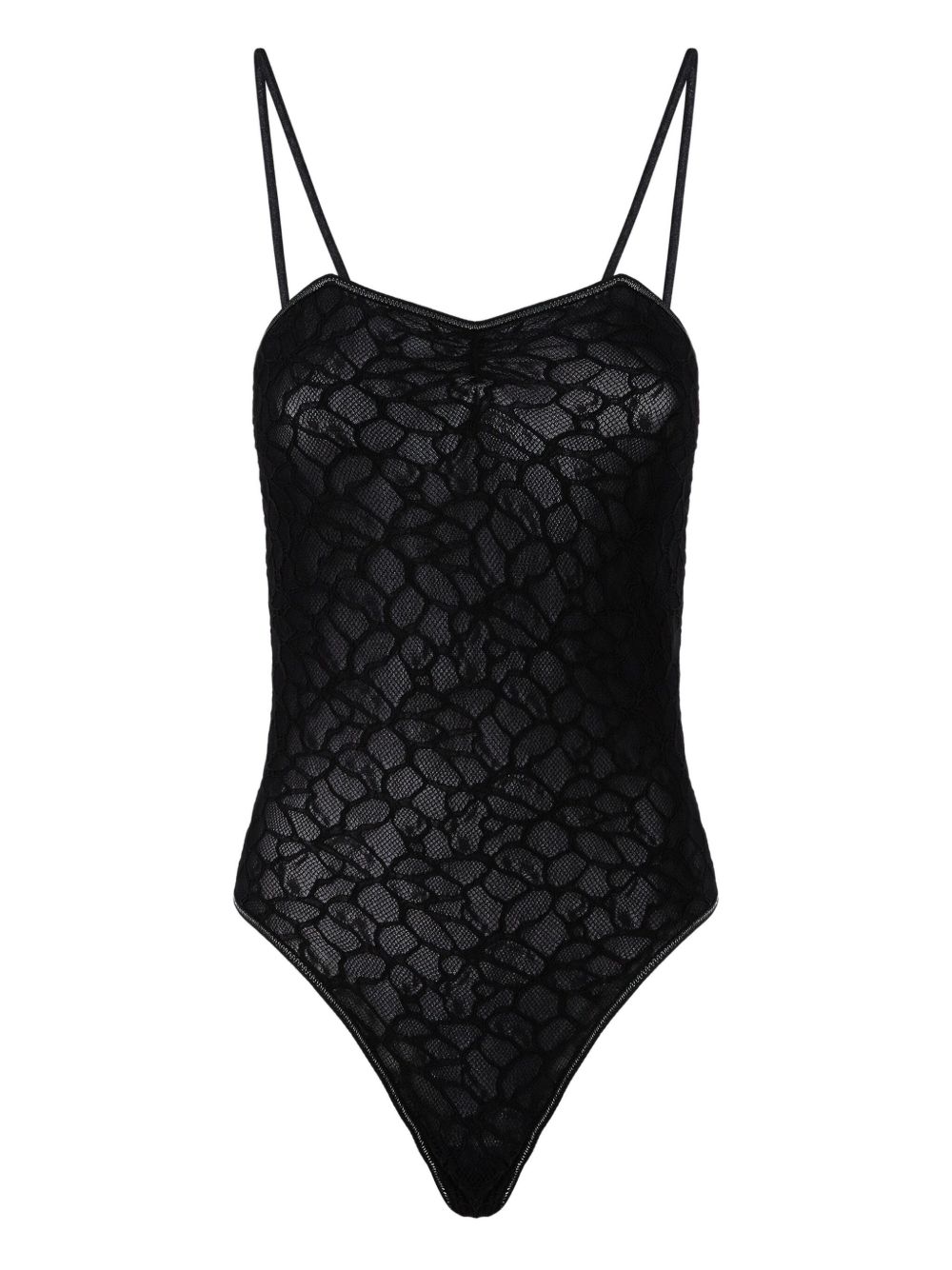 PINKO lace-textured bodysuit - Black