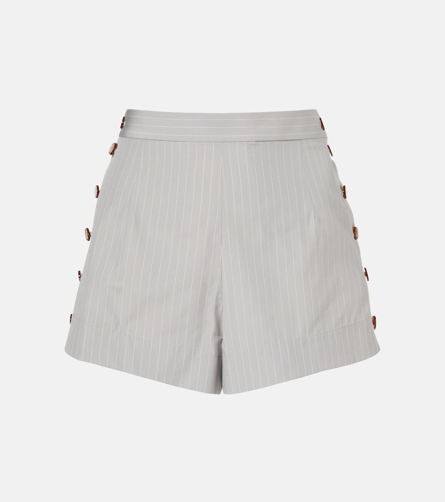 Elle pinstripe cotton shorts