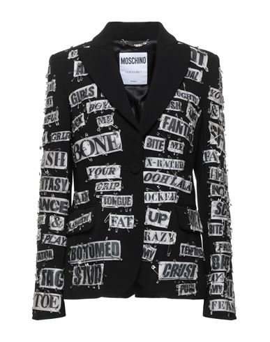 Woman Blazer Black Size 10 Polyester, Polyurethane
