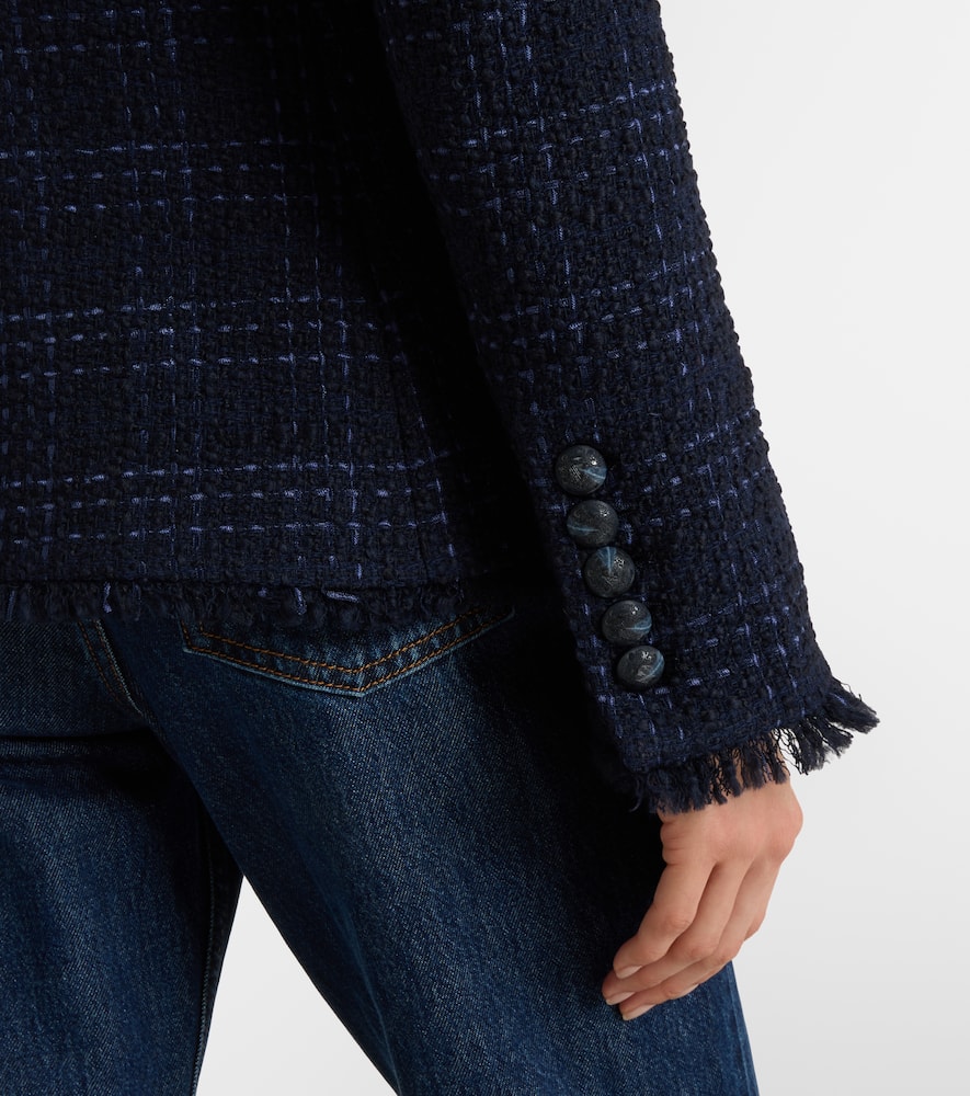 Checked tweed blazer
