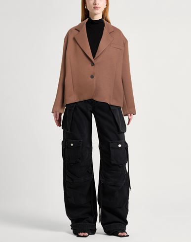 Woman Blazer Brown Size M Viscose, Polyamide, Polyester, Elastic fibres