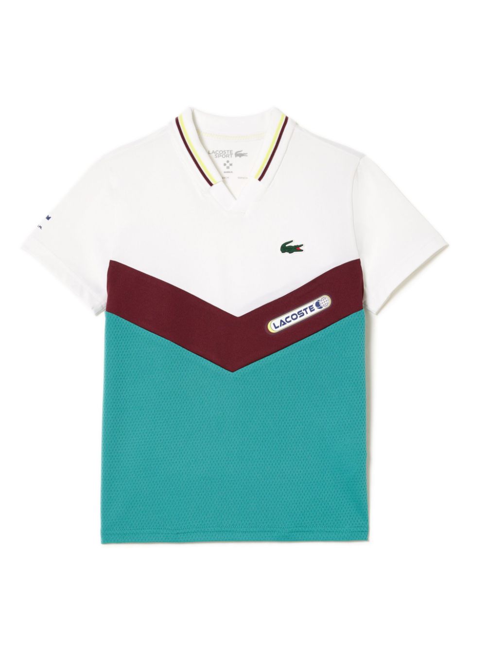 X Daniil Medvedev panelled polo shirt - White