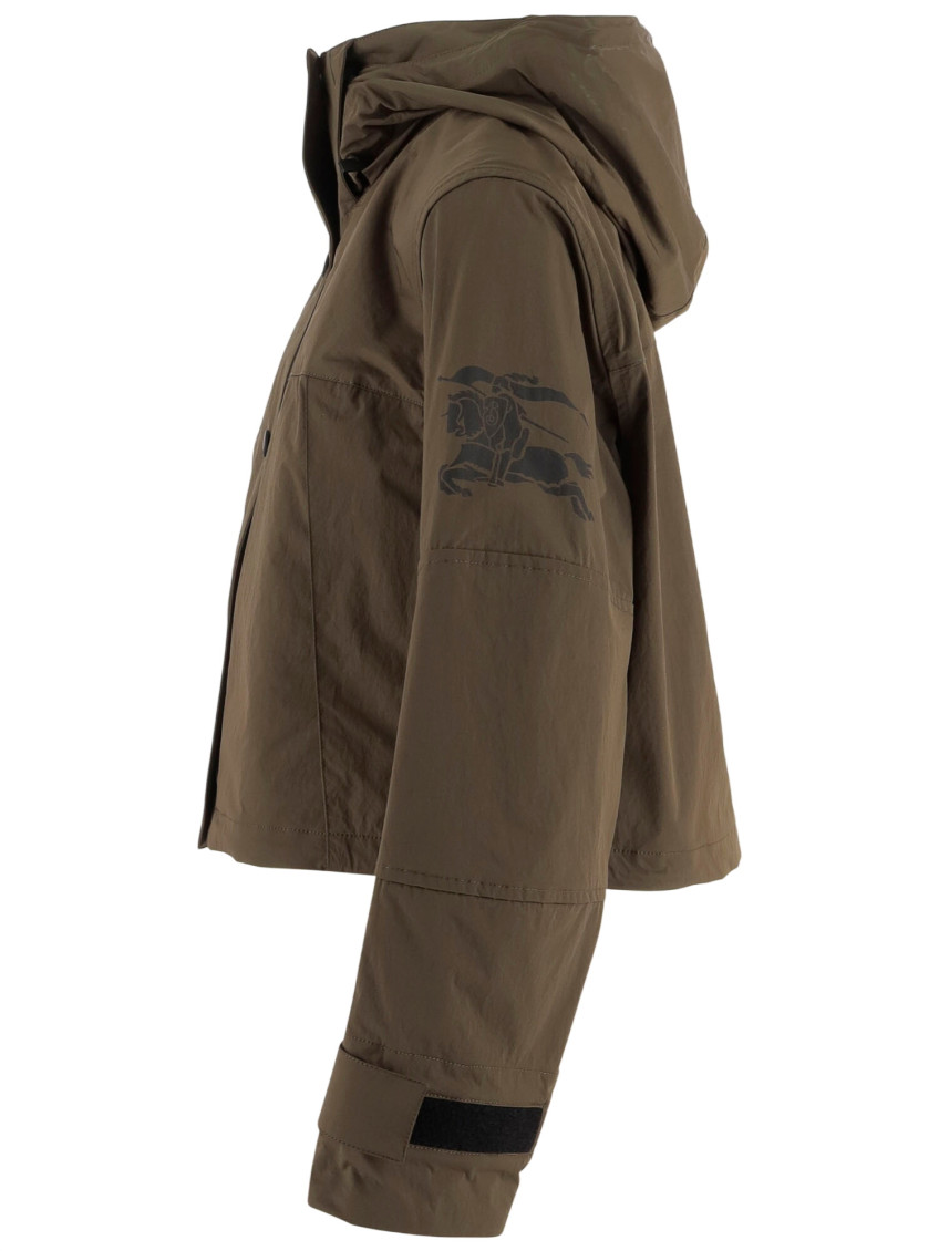 Dark Green Solid Hood Blazer
