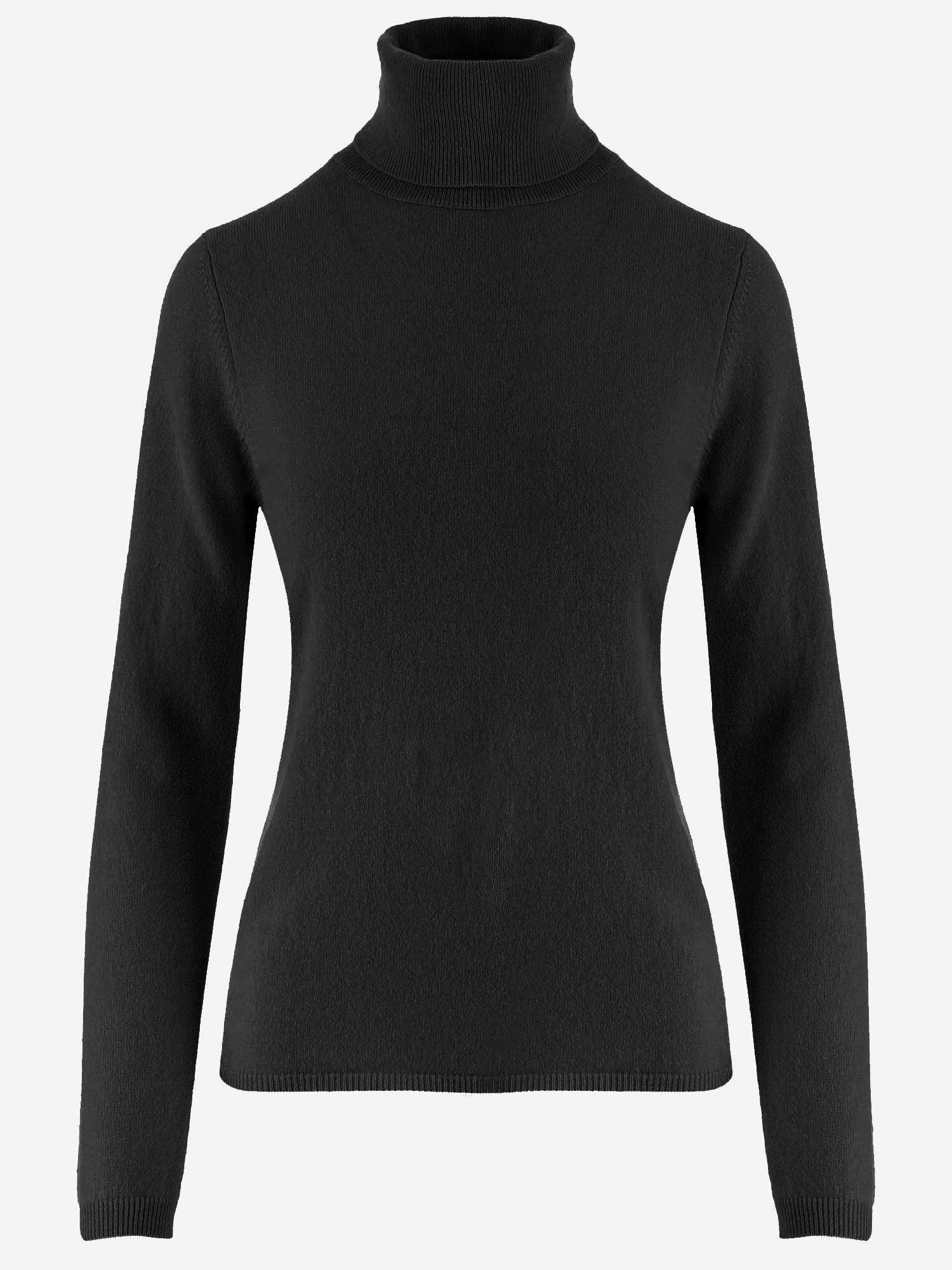 Cashmere Turtleneck Sweater — Black