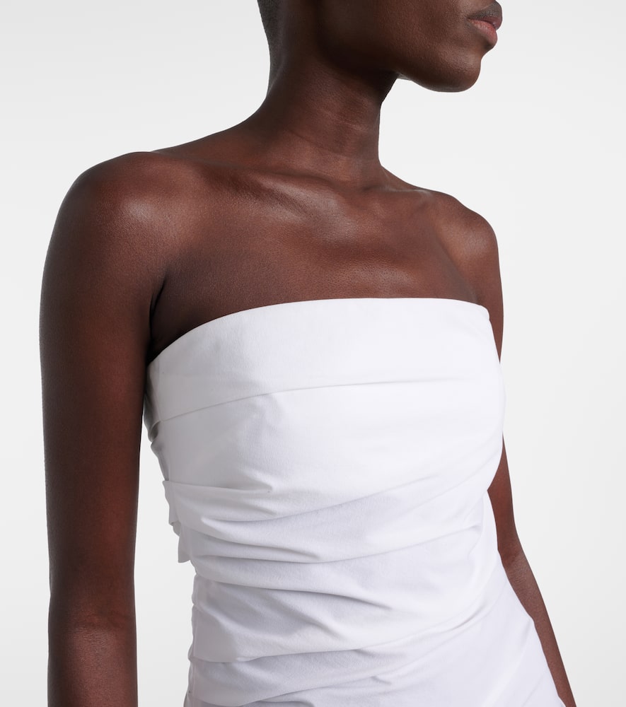 Lena strapless cotton-blend top