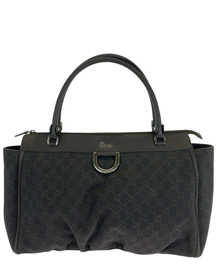 GG Canvas Denim Tote Shoulder Bag (Authentic Pre-Loved)
