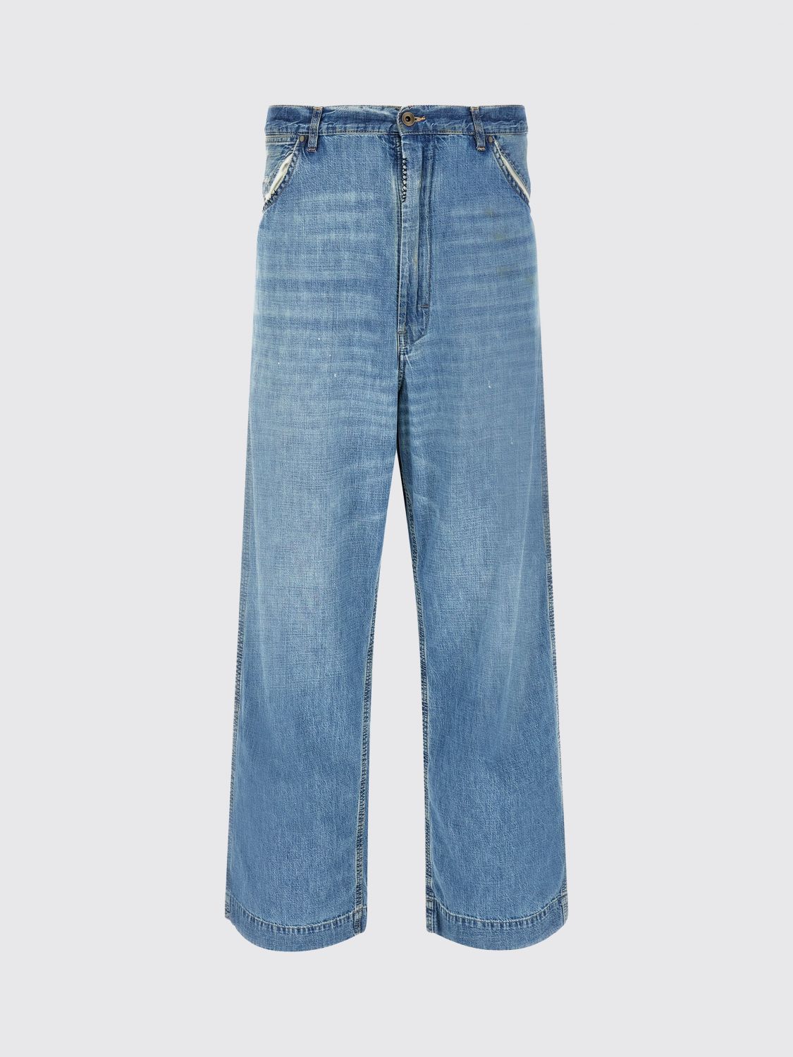 Pants Men color Blue