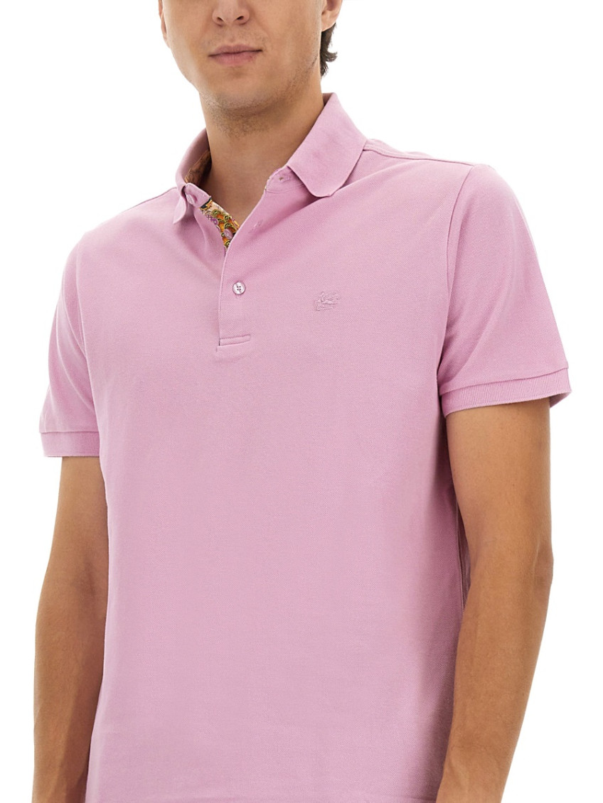 Cotton Polo Shirt With Pegasus