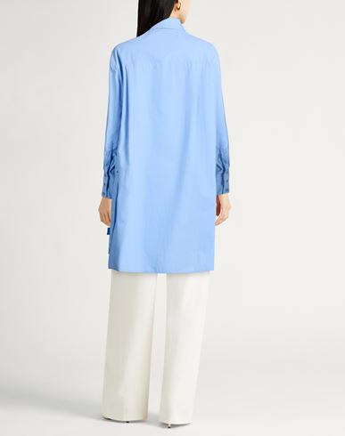 Woman Shirt Light blue Size 12 Cotton