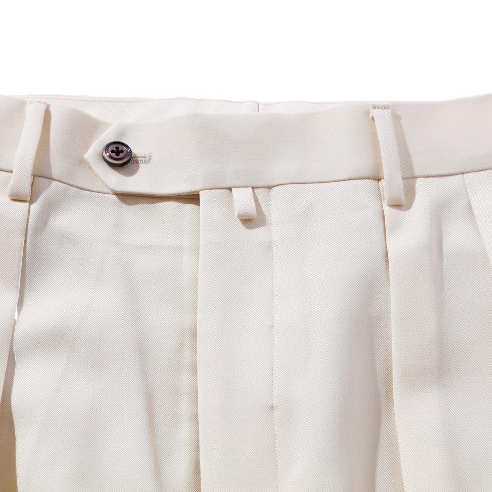 Wool Gabardine Standard Trousers Ivory