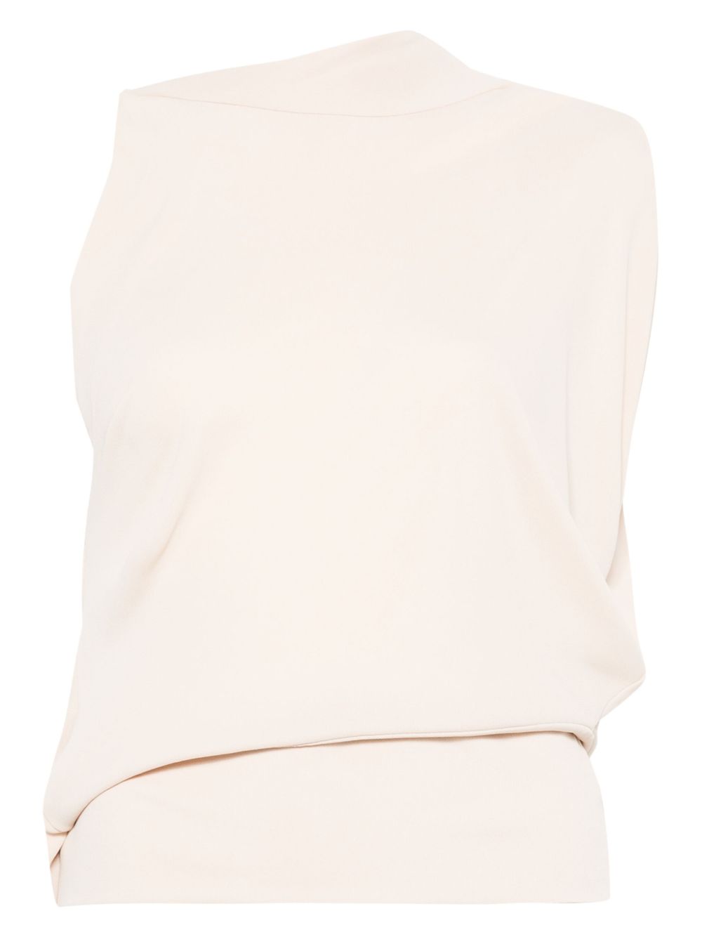 Draped one-shoulder top - Neutrals