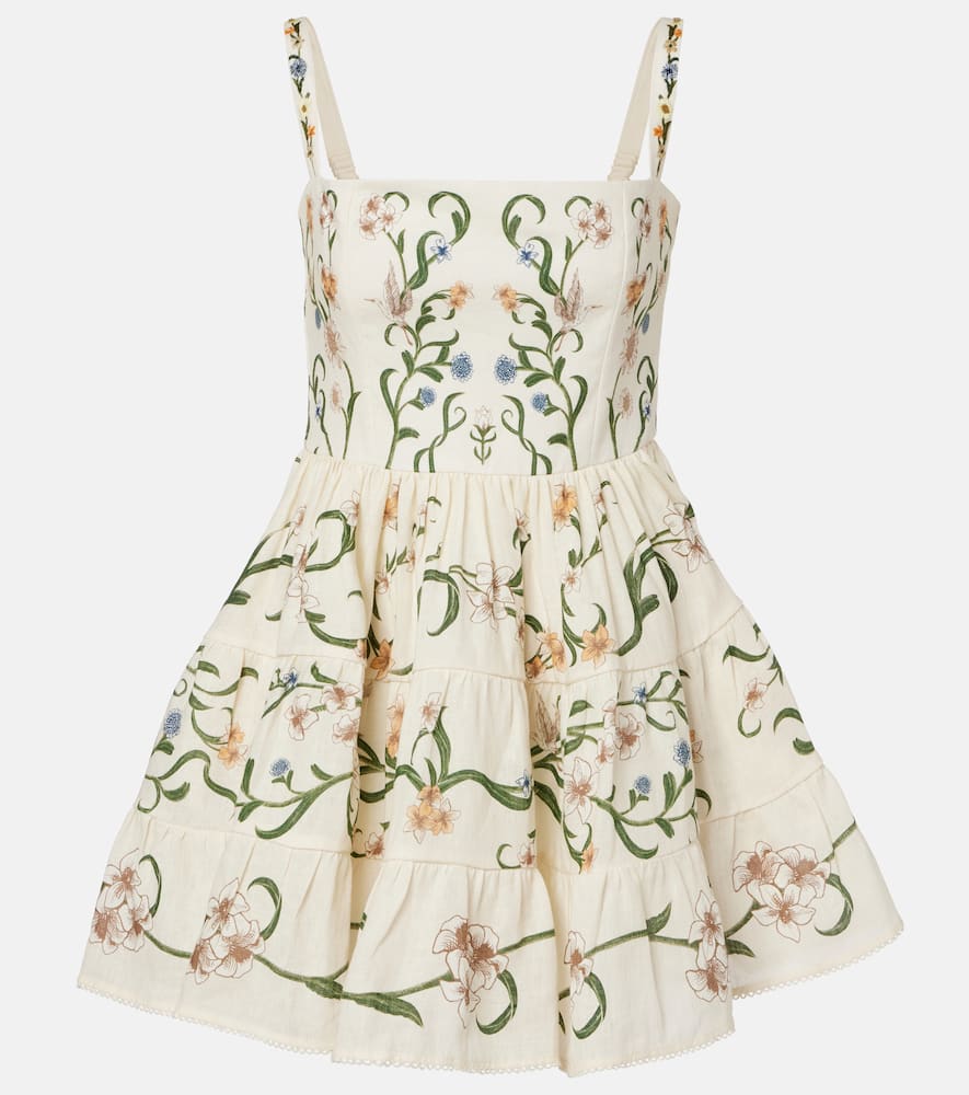 Lima Laguna floral linen minidress