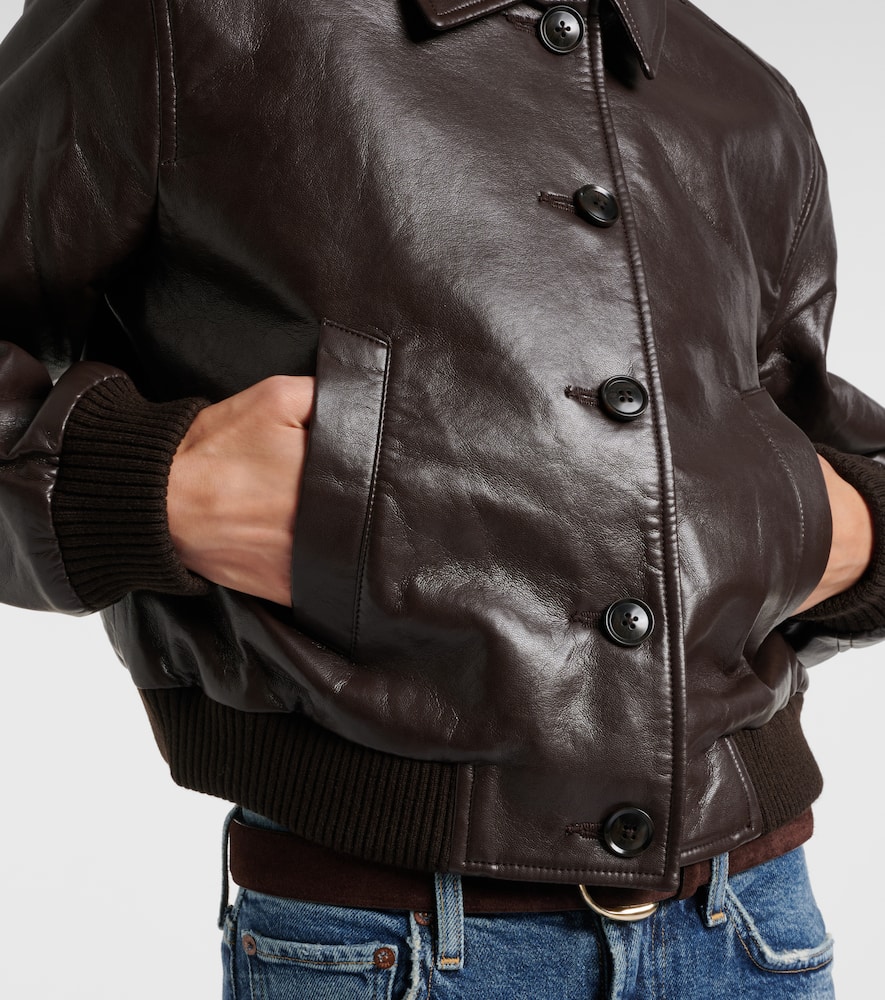 Lola leather bomber jacket