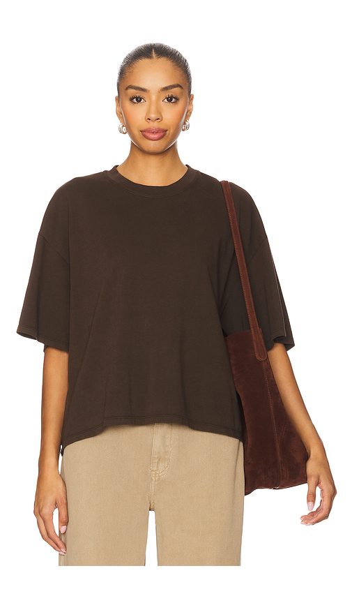 SPRWMN Oversized Boxy T Shirt in Chocolate. M. Also in