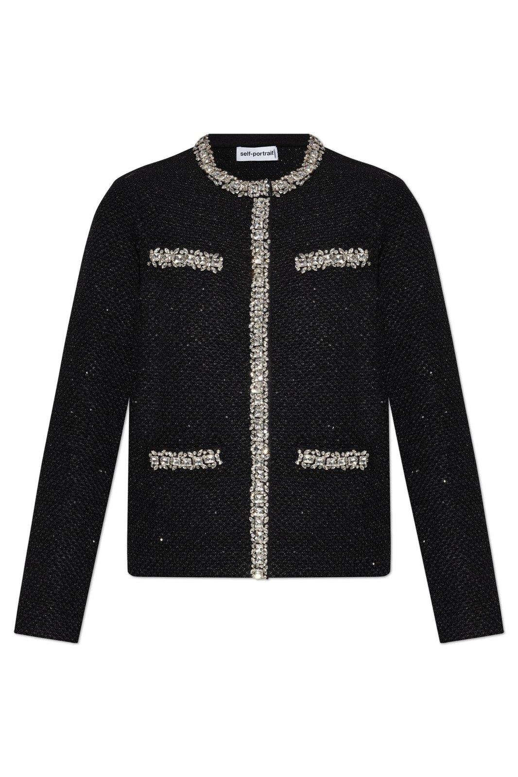 Sequin-knit jacket - Black