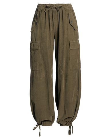 Woman Pants Military green Size S Cotton