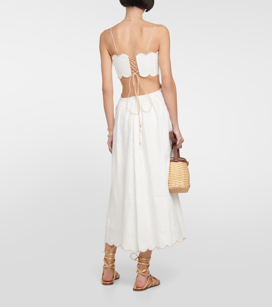 Zimmermann Cutout linen midi dress