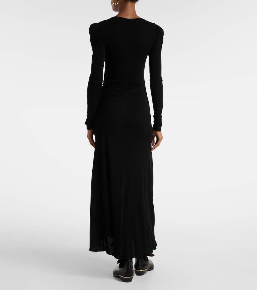 Nejma gathered midi dress