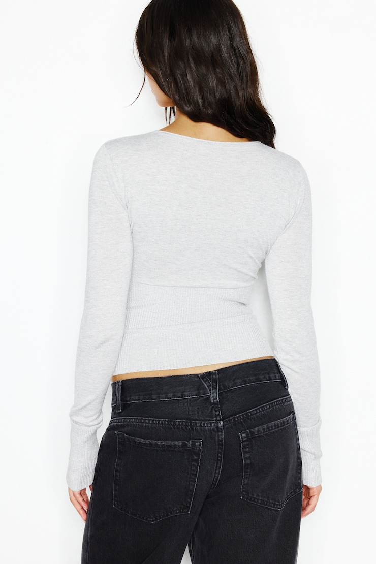 Wrap Me Sweater - Greys - Women Clothing