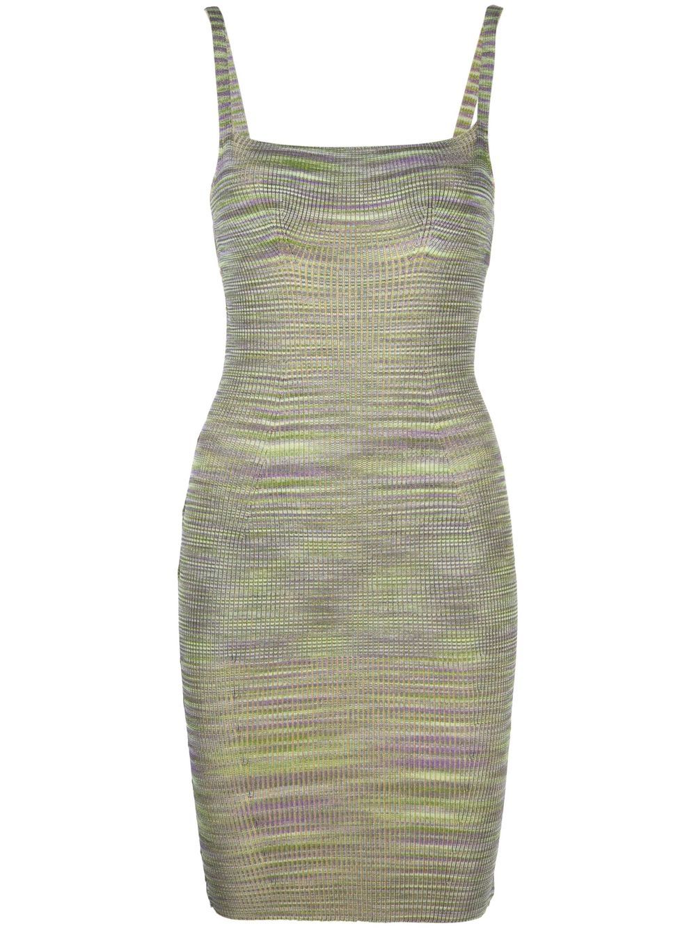 Sleeveless jersey-knit cut-out dress - Green