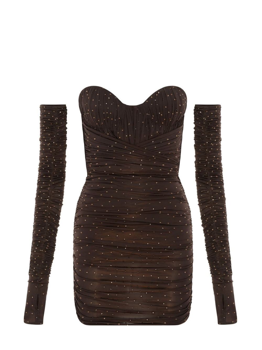 Koda ruched minidress - Brown