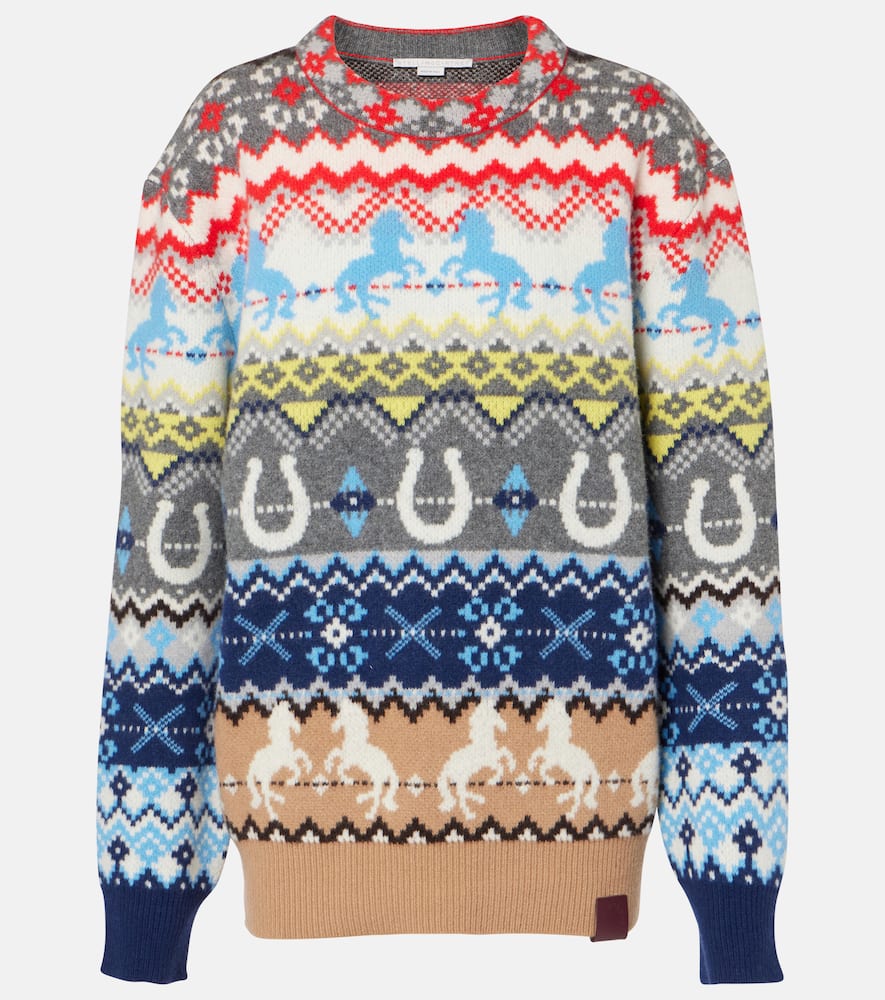 Fair Isle intarsia wool sweater