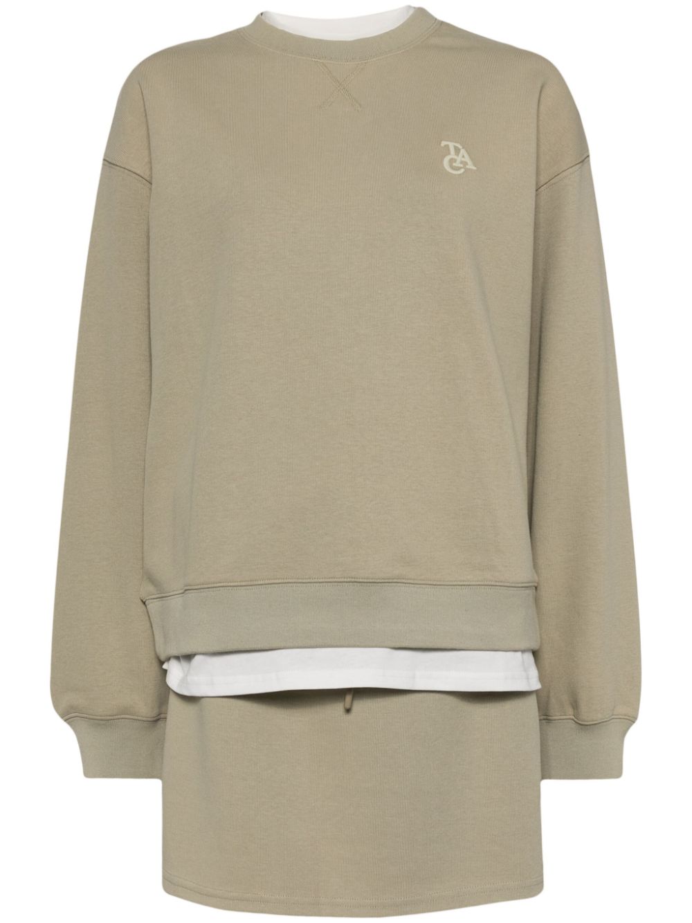 Layered design sweatshirt set - Neutrals