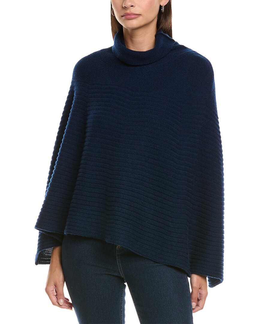 Cashmere Circular Rib Cashmere & Wool-Blend Poncho