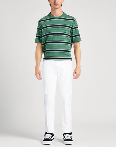 Man Pants White Size 30 Cotton, Elastane