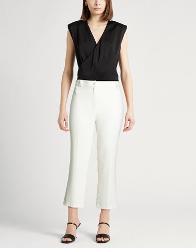 Woman Pants Ivory Size 8 Polyester