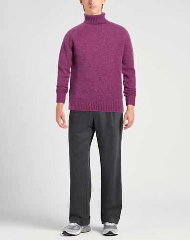 Man Turtleneck Mauve Size S Virgin Wool