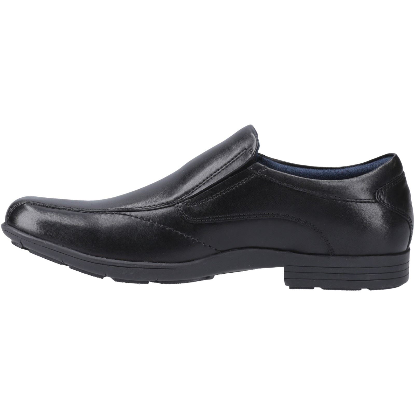 Pod Dundee Leather Men's Black Slip-On Shoe