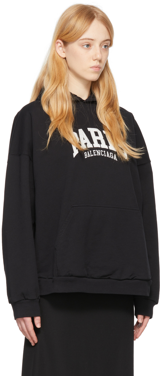 Black city paris hoodie
