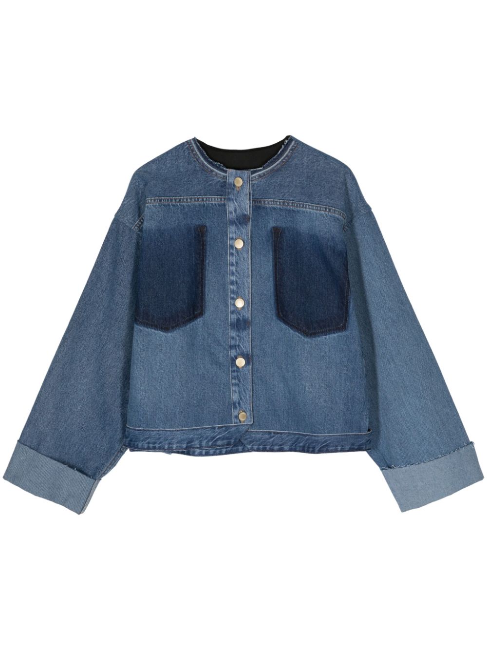 University single-breasted denim jacket - Blue