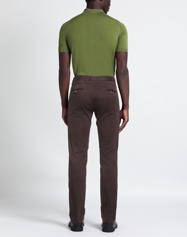 Myths Man Pants Dark brown Size 34 Cotton, Elastane