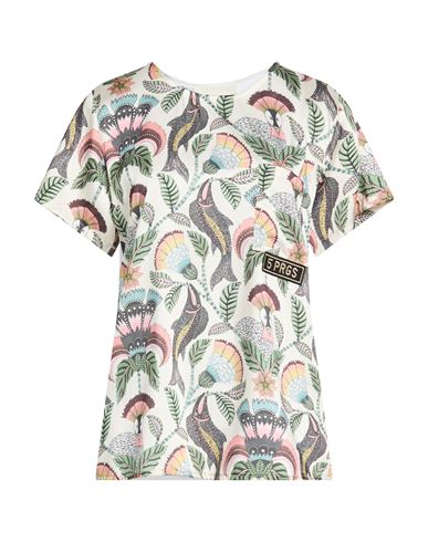 Woman Top Beige Size M Polyester, Cotton