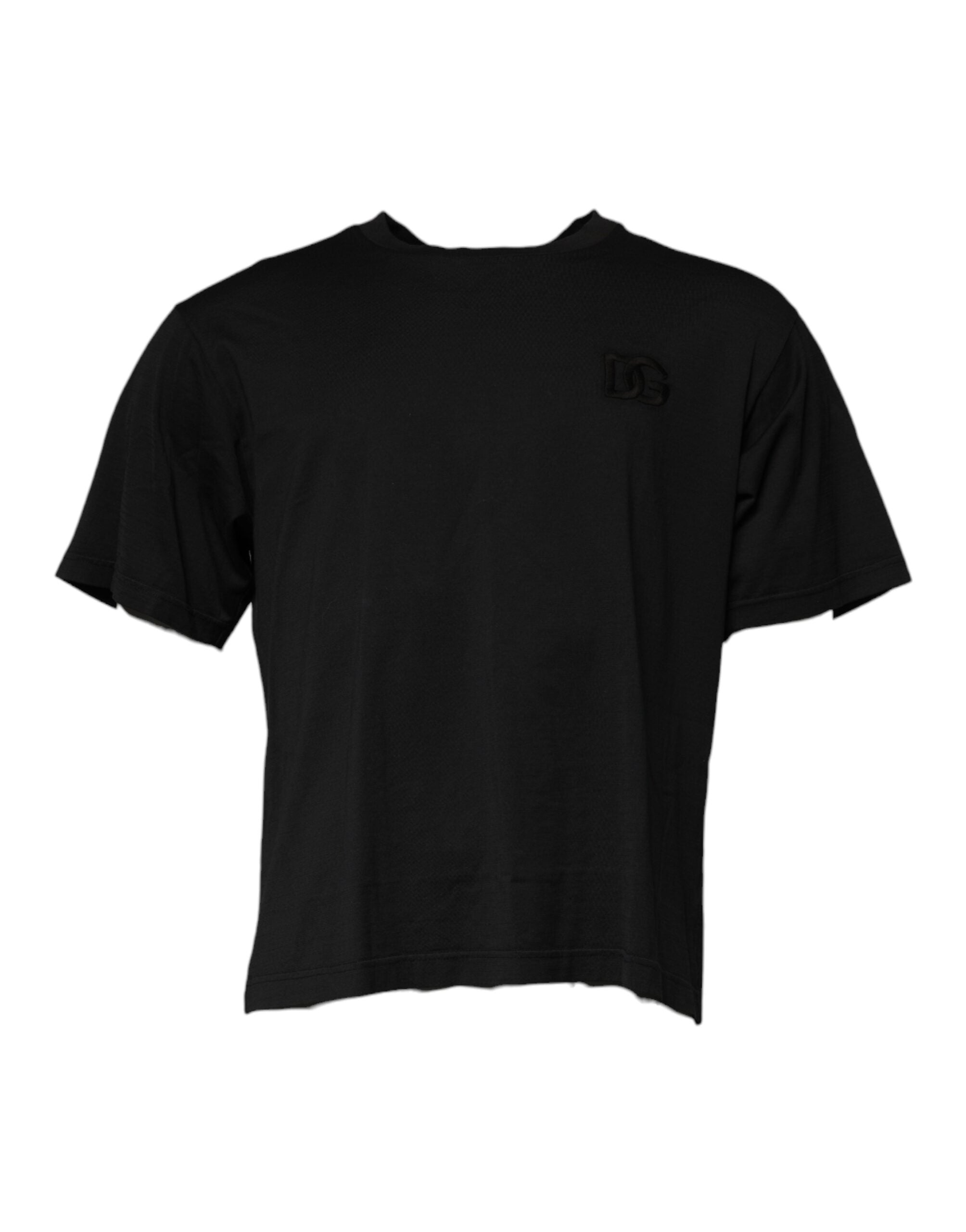 Logo-Embroidered Cotton T-Shirt — Black