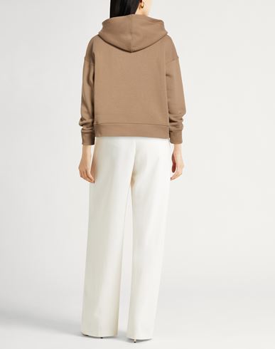Woman Sweatshirt Beige Size XS Cotton, Polyamide, Elastane