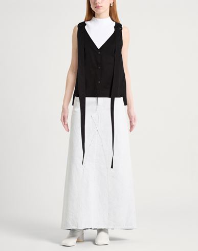 Maison Kitsuné Woman Tailored Vest Black Size 10 Cotton