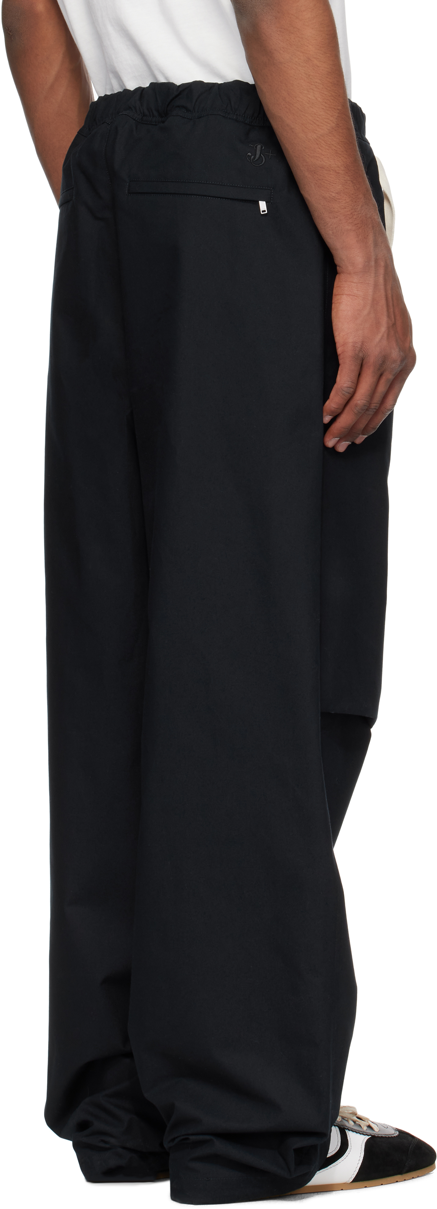 Jil Sander Navy Belted Trousers