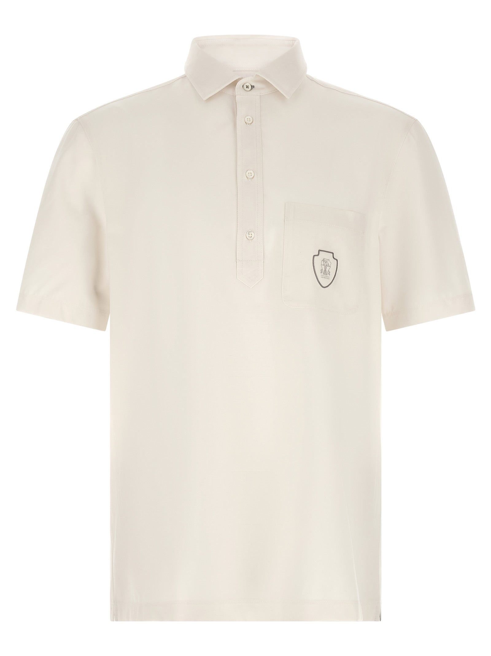 Virgin Wool Polo Shirt — White