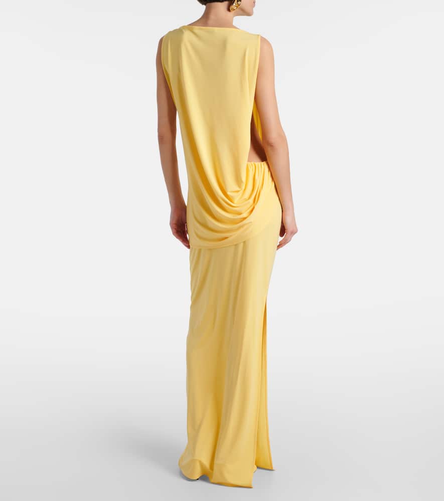 Peplo jersey maxi dress