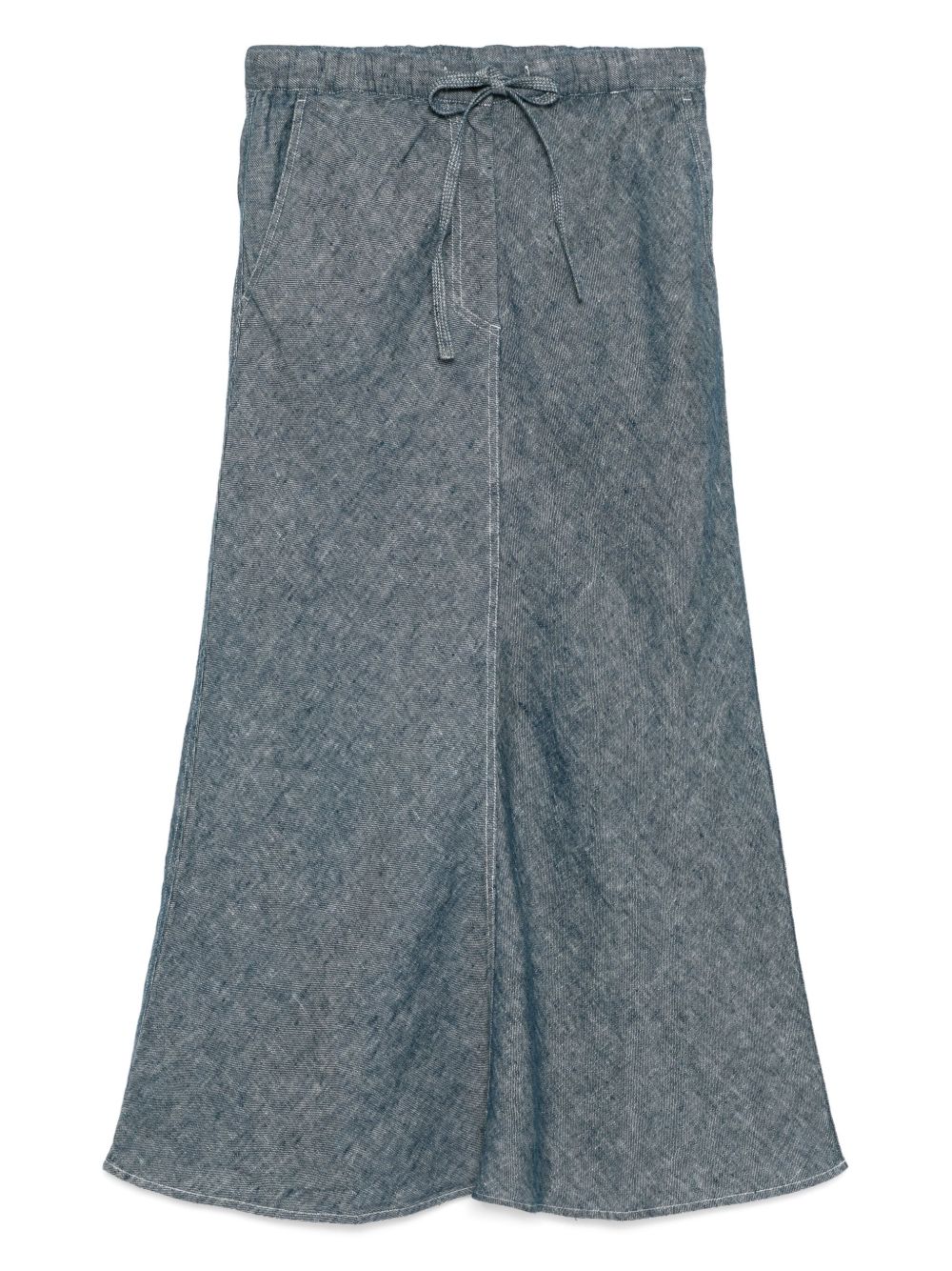 LESS A-type linen skirt - Blue