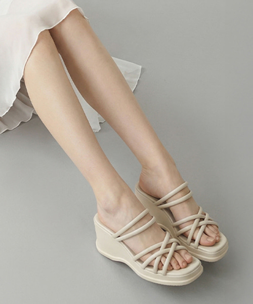 Preppy Strap Platform Wedge Heel Sandals MLLTS2i146