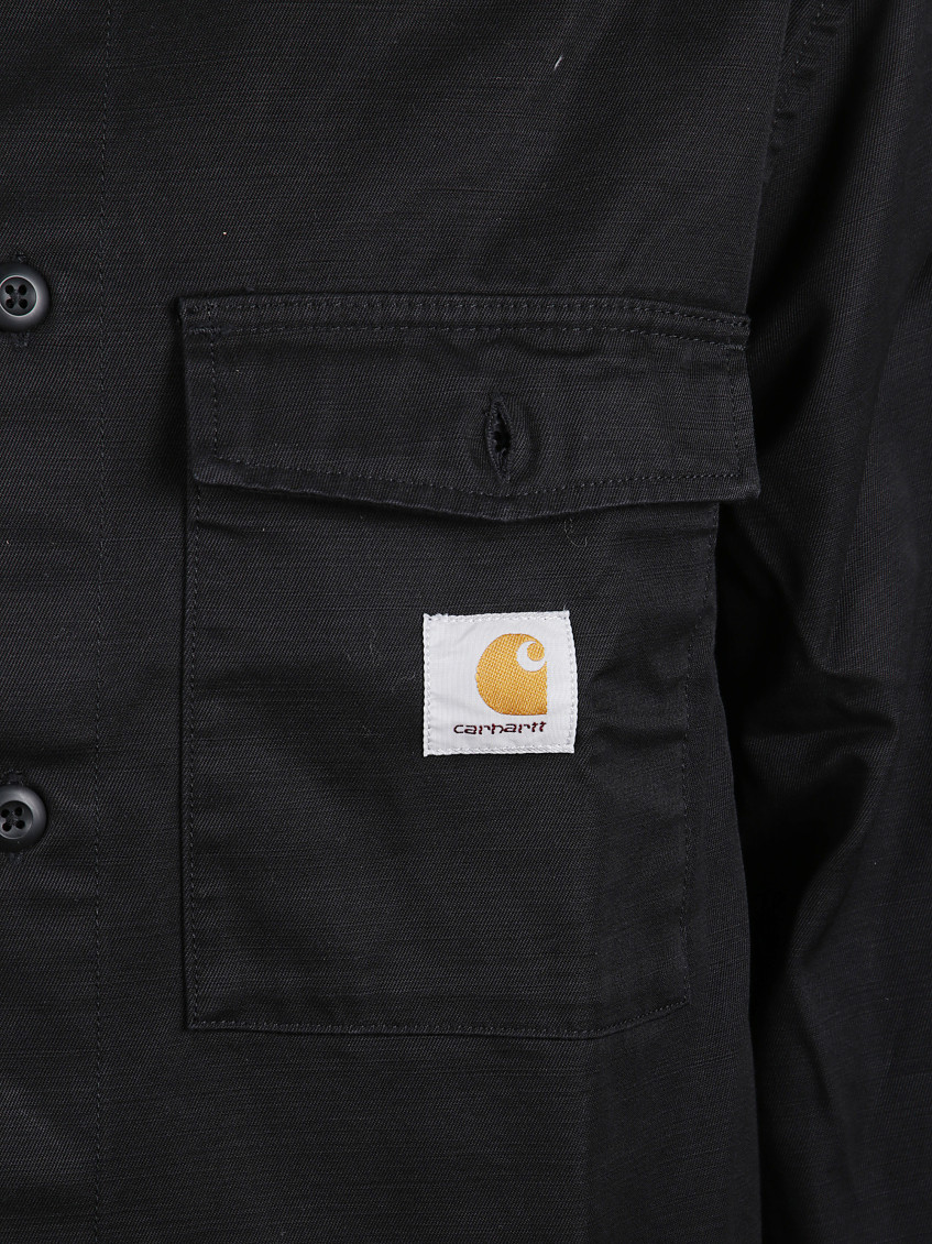 Black Logo Shirt Jacket