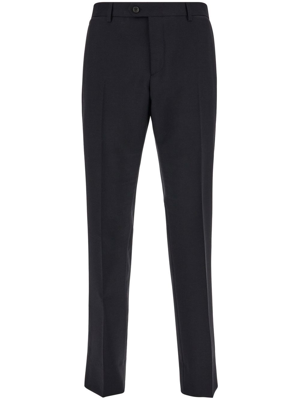 Mid-rise straight-leg trousers - Black